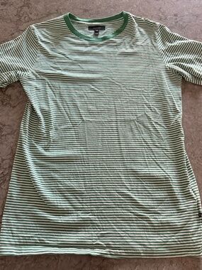Matinique tshirt green stripes medium men